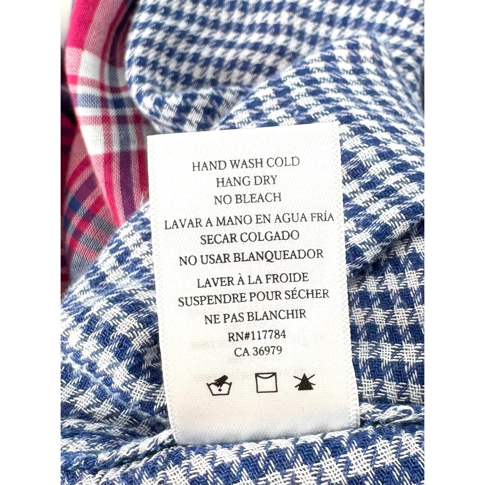 Rails Womens Pink Blue Plaid Tencel Rayon Button Down Western Shirt Medium - Picture 7 of 8